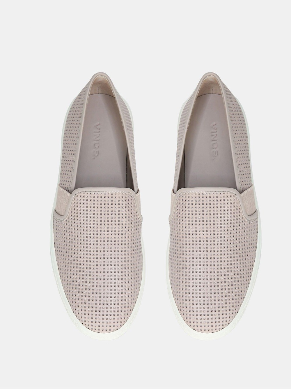 Women’s leather Slip-On Perforated Blair Casual Sneakers - Gray